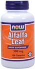 Alfalfa Leaf 500 mg (100 Caps (Organic, Non-GE) NOW Foods