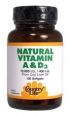 Natural Vitamin A & D3 (100 Softgel) Country Life