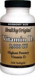 Vitamin D 5000 IU (120 Gels) Healthy Origins