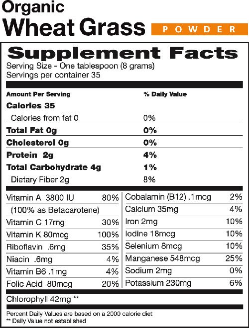 Organic Wheat Grass Powder (60 servings 17 oz) (plus, where to buy from