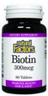 Biotin (300 mcg 90 tablets)* Natural Factors