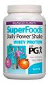 SuperFoods Daily Power Shake, Whey Protein with PGX (Vanilla, 18 oz)* Natural Factors
