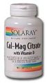 Cal-Mag Citrate with Vitamin D  (180 caps) Solaray Vitamins