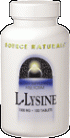 L-Lysine | 500mg | 250 Tabs Source Naturals