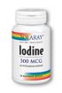 Iodine | 500mcg of Potassium Iodide (30 caps) Solaray Vitamins