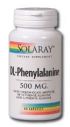 DL-Phenylalanine (500 mg 60 capsules) Solaray Vitamins