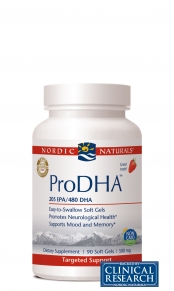Nordic Naturals' ProDHA features high levels of omega-3 fatty acids, which are vital to the proper functioning of the brain and visual systems, as well as essential to improving focus and memory..