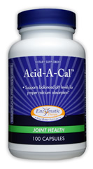 Enzymatic Therapy Acid-A-Cal is a dietary supplement to support balanced pH levels for proper calcium absorption..
