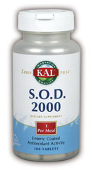 KAL SOD-3 metabolizes the superoxidize radicals in the body. It is a beef liver source that is enteric coated..