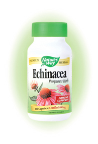 Nature's Way Echinacea Purpurea Herb Capsules. Echinacea grows wild in the midwest, and was used by Plains Indians more than any other herb. Today Echinacea is the best known herb available..