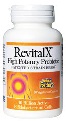 Natural Factors RevitalX High Potency Probiotic contains 10 Billion Active Bifidobacterium Cells..