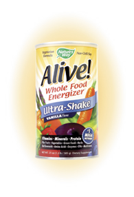 Alive! Whole Food Energizer Ultra Shake Vanilla Flavor (1lb) Nature's Way