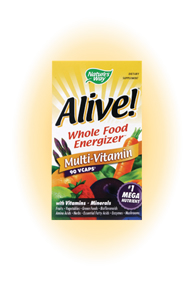 Alive Whole Food Energizer Veggie Capsules Multi-Vitamin.