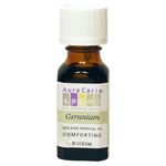 Aura Cacia Geranium Essential Oil (.5oz) is a delicious, rose-like scented oil that is sure to soothe your body and mind.