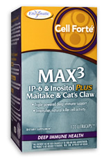 Enzymatic Therapy Cell Forte Max combines IP6 with Maitake and POA Cat's Claw for triple strength killer cell and immune support..