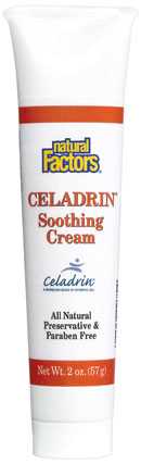 Celadrin Soothing Cream by Natural Factors is an all natural cream which promotes joint mobility & flexibility, and provides arthritis pain relief..