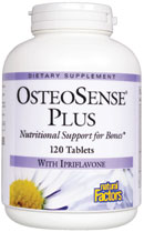 Natural Factors - OsteoSense Plus w/ Ipriflavone 120 Tablets. Nutrional Support for Bones*.