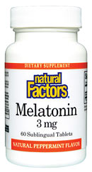 Natural Factors Melatonin supplement can help to provide a more restful and natural sleep without any drowsy side-effects that sometimes result from taking chemically produced pharmaceutical sleep aids..