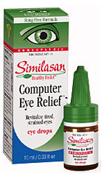 Computer eyes provides natural relief for eye strain from computer and television viewing..
