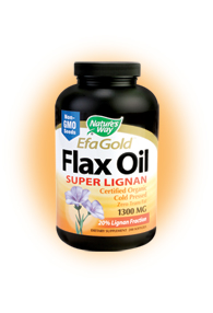 Nature's Way EFA Gold Flax Oil provides important Omega-3 fatty acids, which work with other essential vitamins and nutrients to improve overall health and reduce the risk of diabetes and cancer..