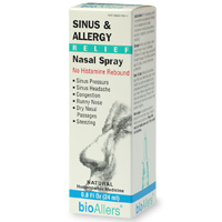 bioAllers Sinus & Allergy Spray provides homeopathic relief of allergies and sinus congestion, reducing headaches and alleviating congestion..