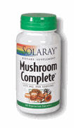 Solaray Mushroom Complete- all natural concoction of mushrooms; wards off bacteria, fungi, and viruses..