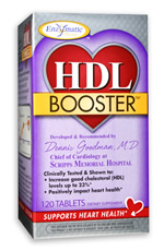 Natural HDL Booster helps the body to elevate 'good cholesterol' levels, reduces C-reactive protein, and promotes overall healthy cardiovascular system..