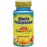 Nature's Life Niacin Policosanol Flush Free Niacin May help to prevent Atherosclerosis, prevent abnormal Blood Clotting, lower elevated diastolic Blood Pressure in Hypertension, lower elevated total serum Cholestrols levels, and may increase HDL Cholesterol.