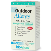 BioAllers' Outdoor Allergy is a natural, fast acting product that relieves seasonal allergy symptoms and helps fortify the body against future allergic attacks..