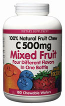 Natural Factors C 500 Fruit Chews Mixed Berry is a delicious, natural way to take your Vitamin C..