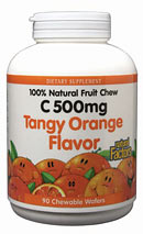 Natural Factors C 500 Fruit Chews come in a delicious orange wafer that are designed for daily intake. Get your recommended daily amount of Vitamin C with Natural Factors Fruit Chews today..