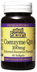 Easy-to-swallow Coenzyme Q10 softgels contain a base of rice bran oil for enhanced absorption and is essential for cellular energy production..