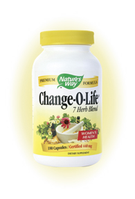 Nature's Way Change-O-Life is a blend of 7 herbs that help support women's health during menopause..