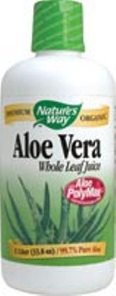 Nature's Way Aloe Vera Whole Leaf Juice with Aloe PolyMax, the only Aloe Vera certified for both purity and polysaccharide content..