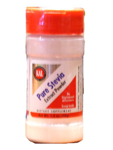 Pure Stevia Extract is an artificial sweetener that has no unpleasant aftertaste and no calories..