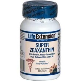 Super Zeaxanthin with Lutein & Meso-zeaxanthin Plus Astaxanthin and C3G (60 softgels)*.