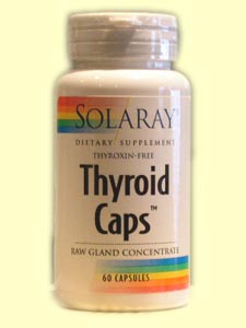 Solaray Thyroid Caps are a Thyroxin Free Raw Gland Concentrate.